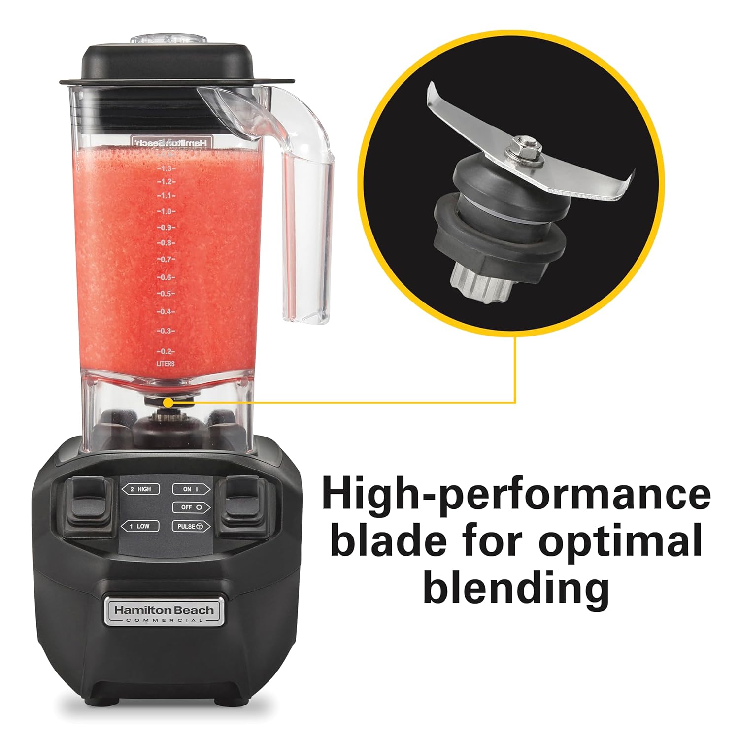 Hamilton Beach Commercial HBB255 Rio Bar Blender, 1.6 Horsepower, 48 Ounce Capacity, BPA-Free Container, NSF Certified