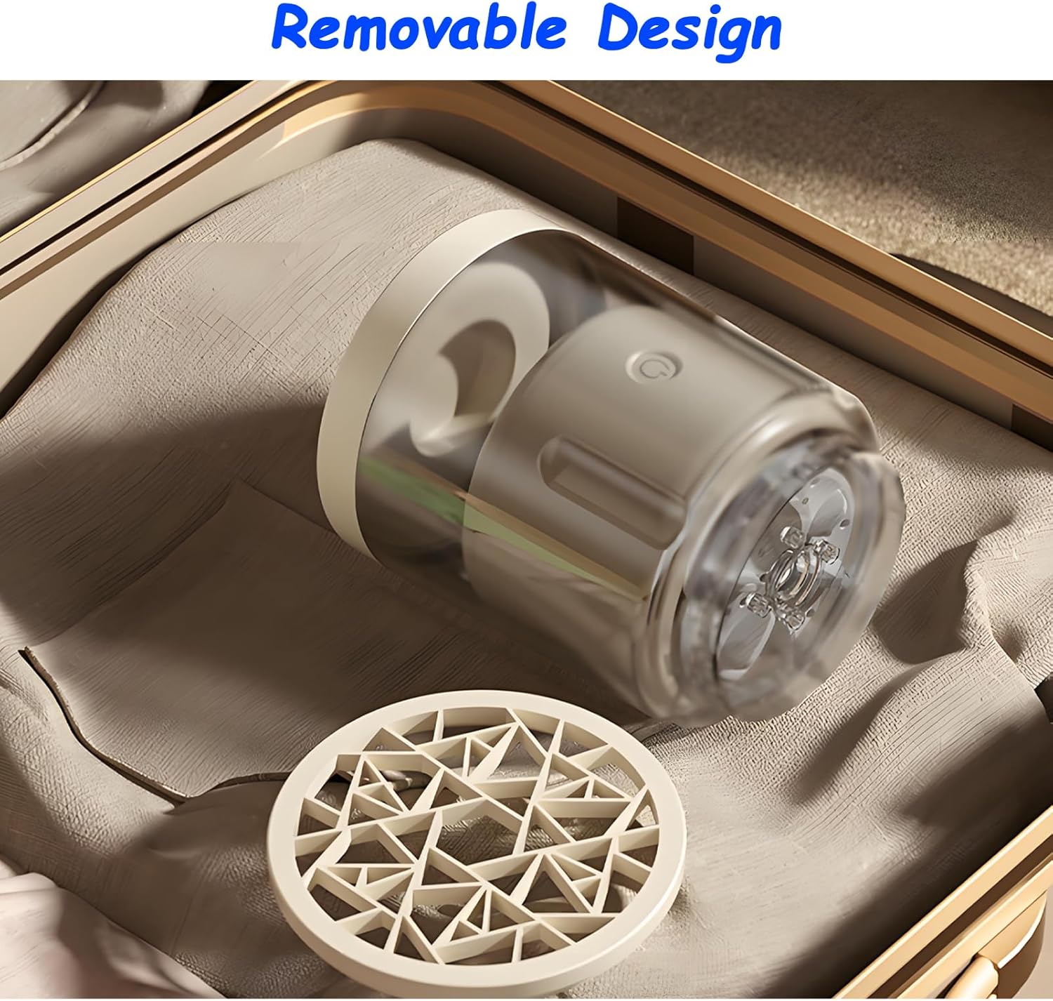 Mini Cordless Washing-Machine, Small Underwear Washer, Laundry Cup for Bra, Underwear, Socks(Size:Double Cup,Color:Cream Yellow)