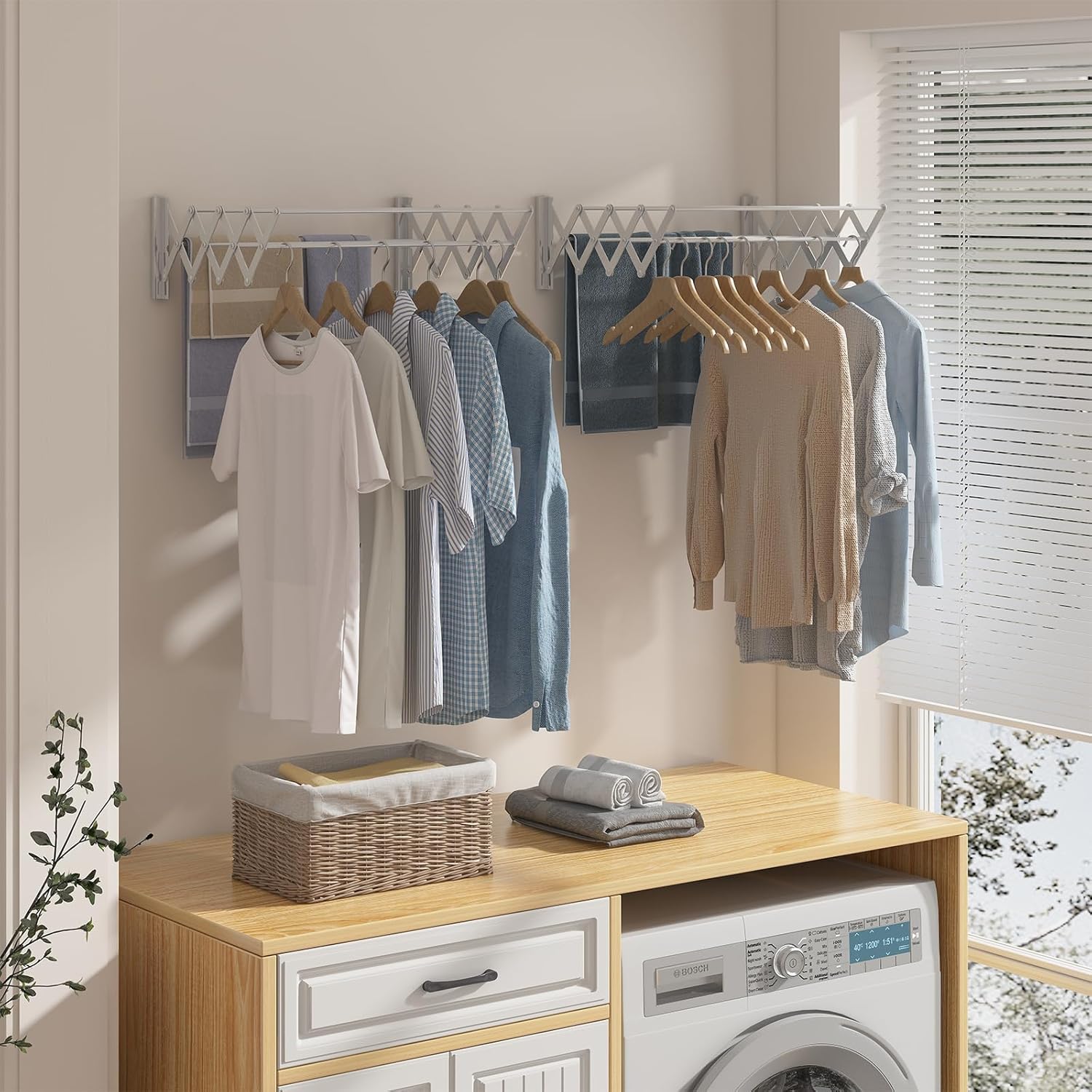 X-cosrack Wall Mounted Clothes Drying Rack, 31.9