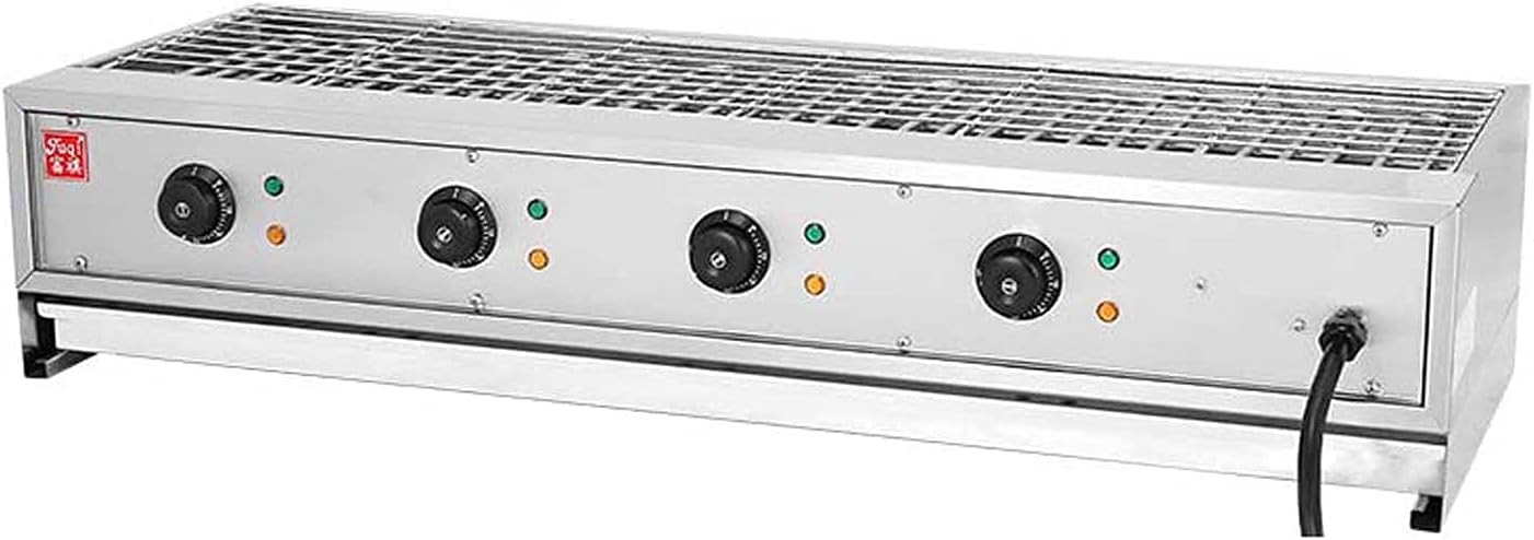 Portable Smokeless Barbecue Stove, Electric Stainless Steel Barbecue Grill, Multi-Function Electric Grills, Commercial Smoke-Free Electric Barbecue,A,C