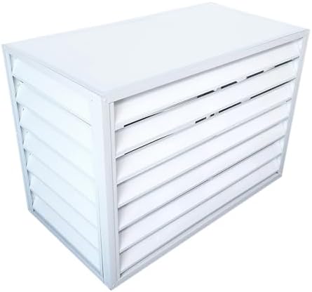 Air Conditioner Cover For Outside Units, All Weather Freestanding Privacy Screen Fence Panels, Aluminum Trash Can Enclosure Protective Cover, Condenser Protective Cover AC Unit Cover ( Color : White
