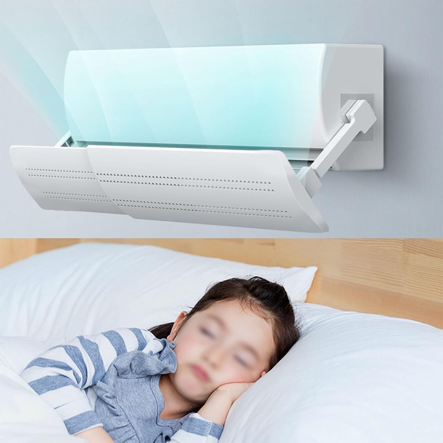 Air Conditioner Deflector, Air Conditioning Baffle, Adjustable Panel Width, Air Conditioners wind Deflector of Variable Angle