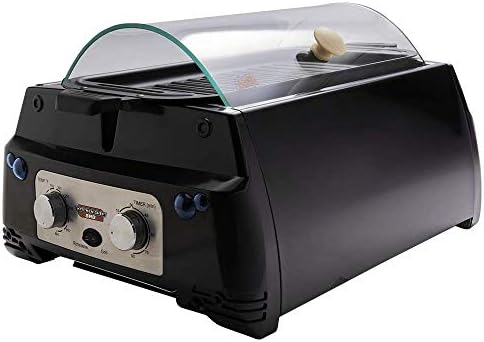 Kitchen Chef Indoor Smokeless Rotisserie Grill – Large Capacity – Multi Functional – Stainless Steel Construction – Auto Shut Off – Flameless Infrared Heating Technology – Tempered Glass Lid And Drip Tray – Black