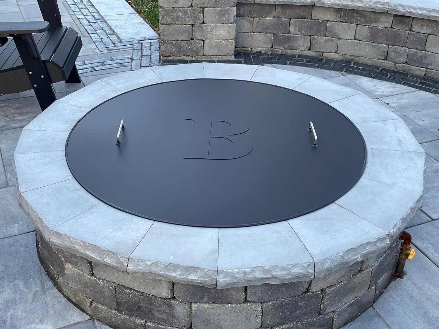 Flat Snuffer Cover One Piece- Round, Square, or Octagonal- Galvanized Metal with 2 Handle (Round, 48 inch)