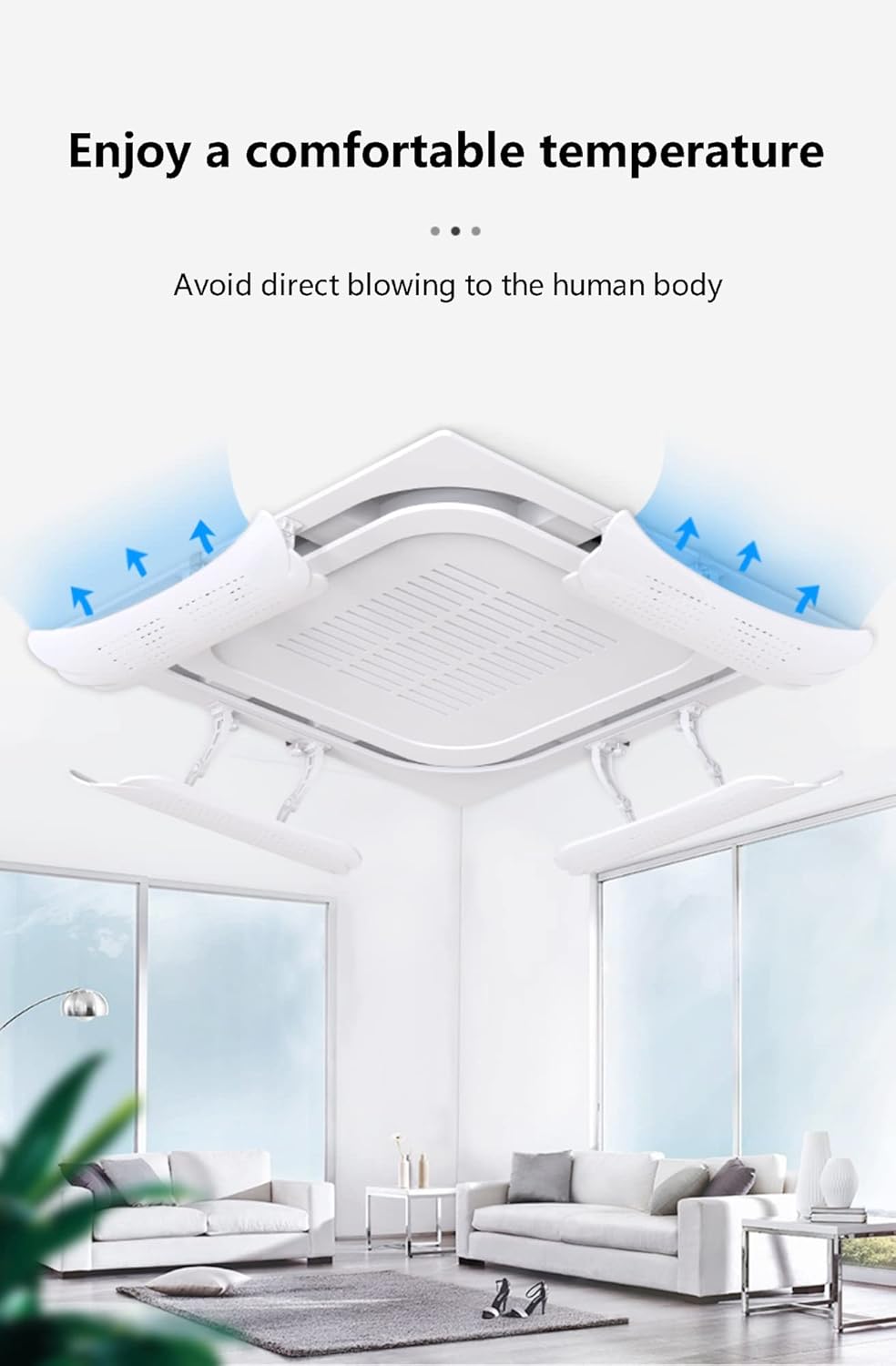 Air conditioning deflector Air Conditioner Windshield Central Air-Conditioning Outlet Wind Baffle, Prevent Direct Blowing, Office Ceiling Air-Conditioning Wind Direction Deflector, Ceiling Air-Condit
