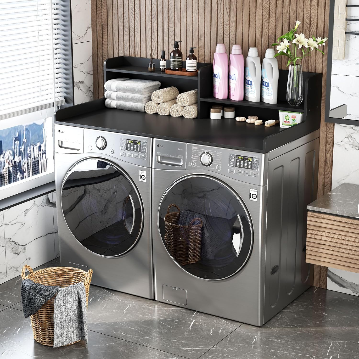 2-Tier Washer and Dryer Countertop w 54