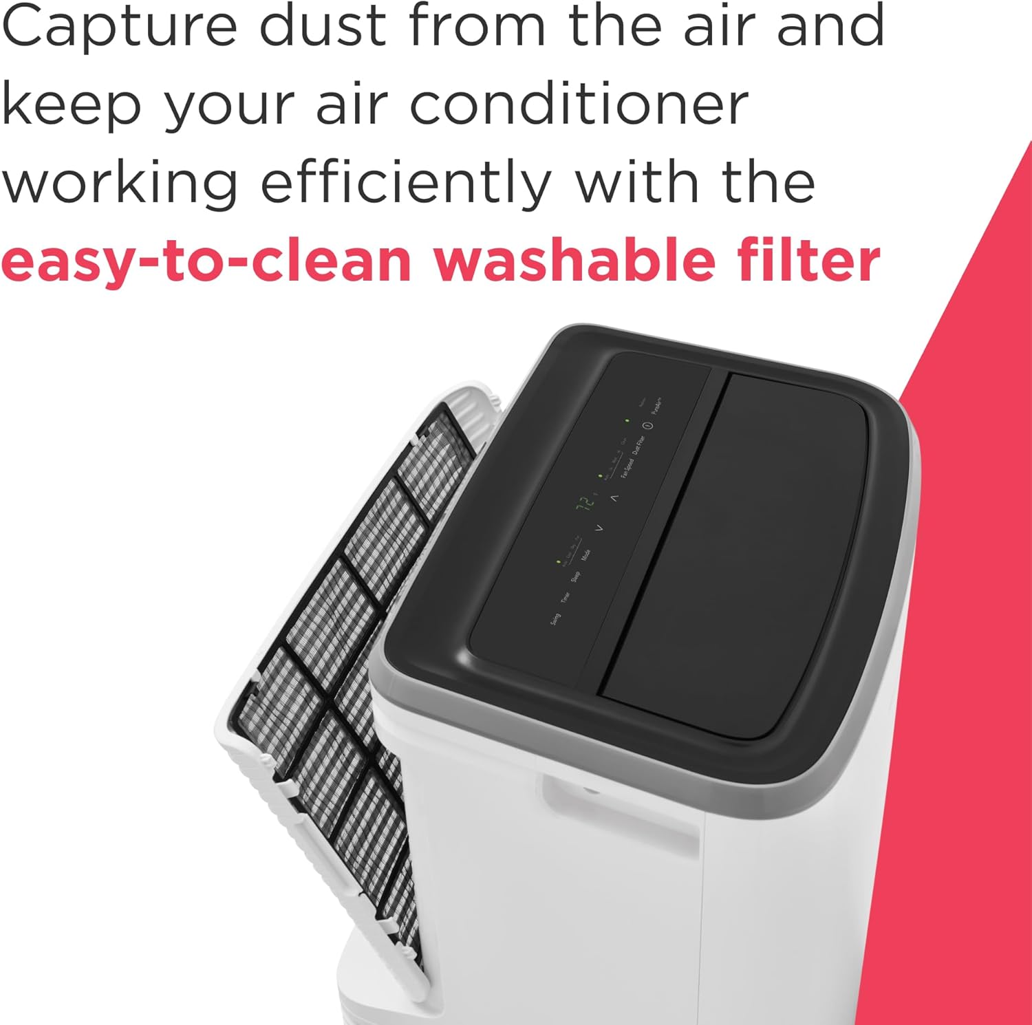 Frigidaire 3-in-1 Portable Room Air Conditioner 10,000 BTU (ASHRAE) / 6,500 BTU (DOE), Cools Up to 450 Sq. Ft., Quiet Operation, Dehumidifying Dry Mode, White