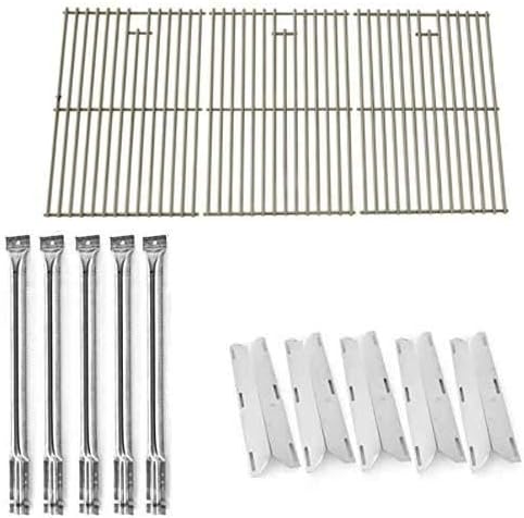 Repair Kit for Perfect Flame 720-0522, Charmglow 720-0396, 720-0578 Gas Grill Includes 5 Stainless Steel Burners, 5 Stainless Steel Heat Shields and Stainless Steel Cooking Grates