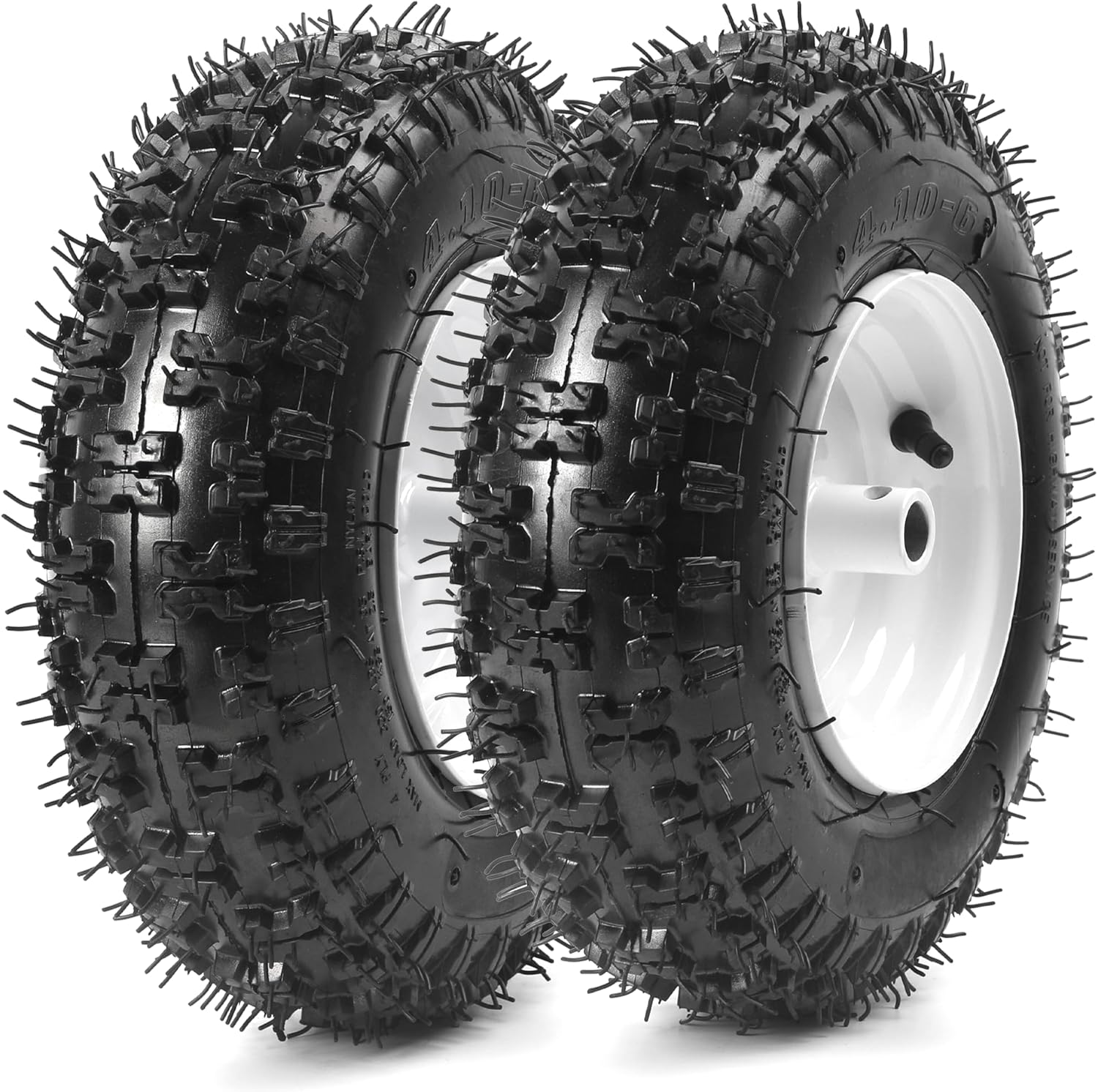 AR-PRO 13x4.10-6 Snow Blower Tire Assembly, 4PR Tubeless Tire with Steel Rim, 3/4