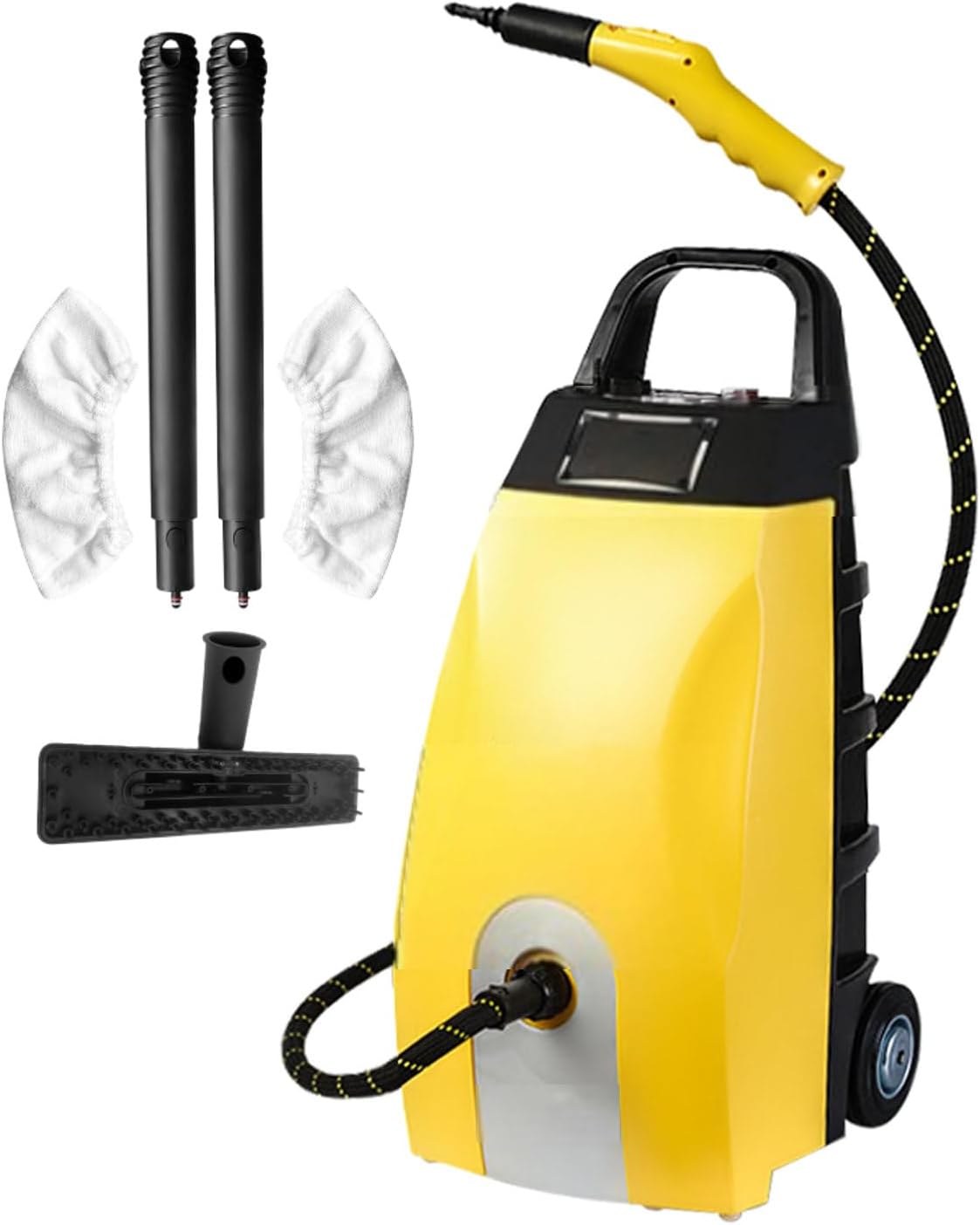Handheld Steam Cleaners for Home Use,High Temp Portable Hand Held Steam Cleaner Handheld,6 Accessories & 40 - sec Heat - Up for Home,for Engine,Heavy Duty Steamer for Car Detailing Yellow