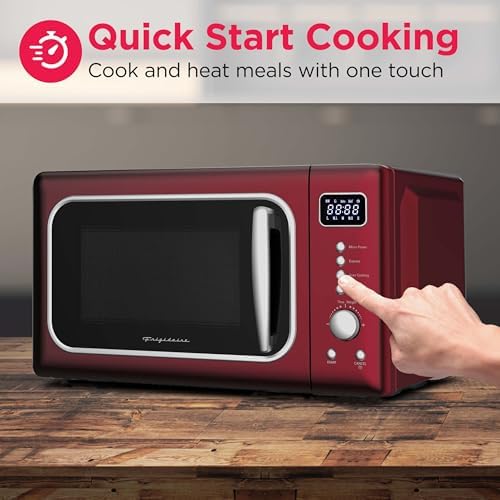 FRIGIDAIRE EMW788RETRO 0.7 cu. ft. Retro Microwave, Red-Silver