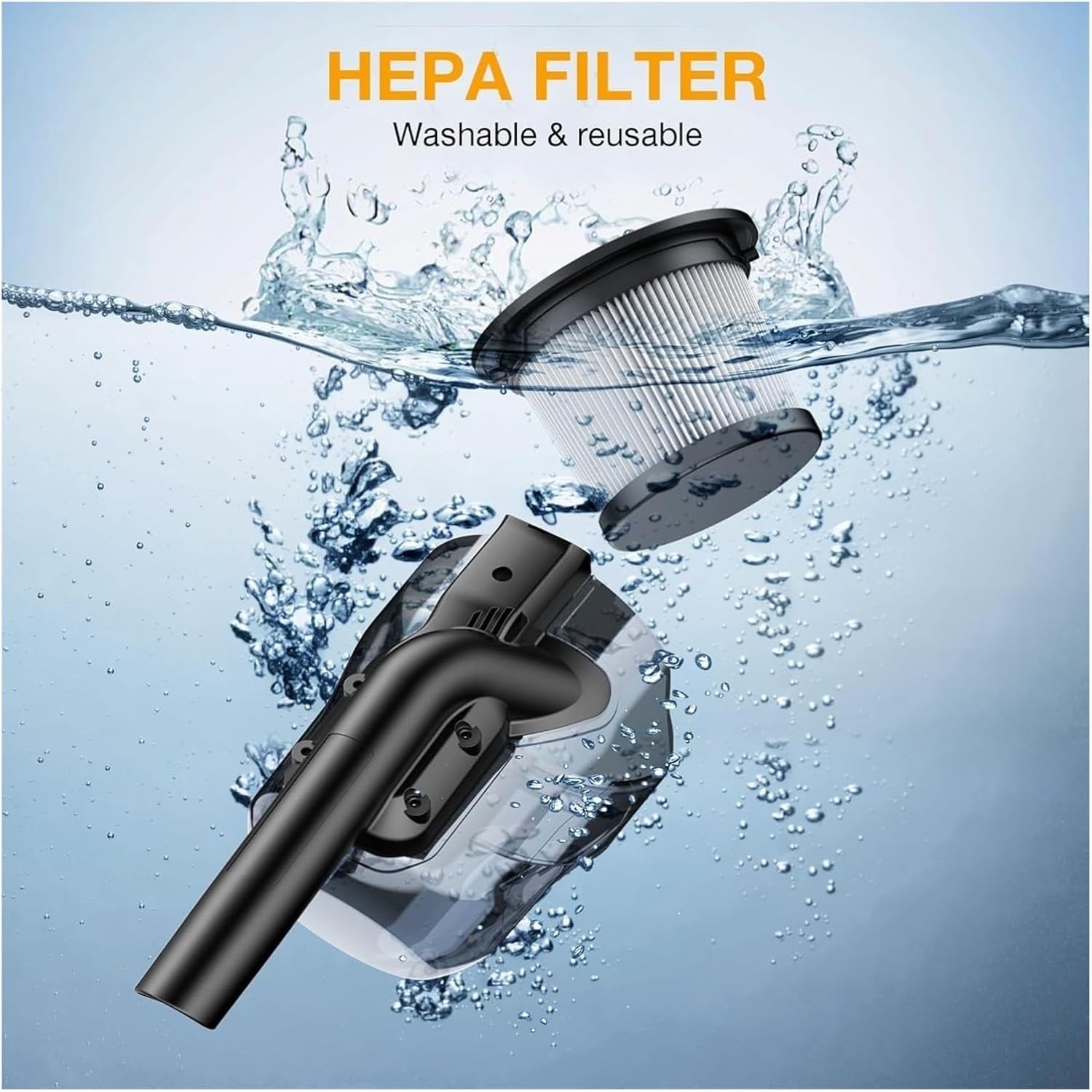 Handheld Cordless Vacuum with 6pcs Tubes 2pcs Filter Electric Power Vacuum Cleaner Compatible for Makita 18V Battery