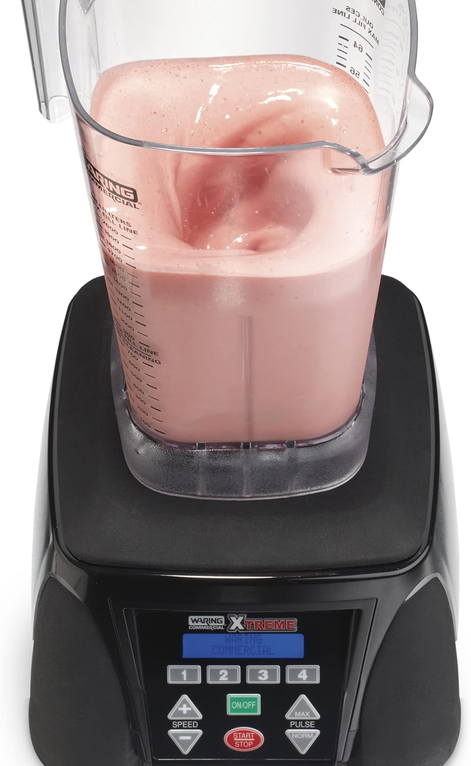 Waring Commercial MX1300XTX 3.5 HP Blender with 4 recipe programable LCD Display and a 64 oz. BPA Free Copolyester Container, 120V, 5-15 Phase Plug