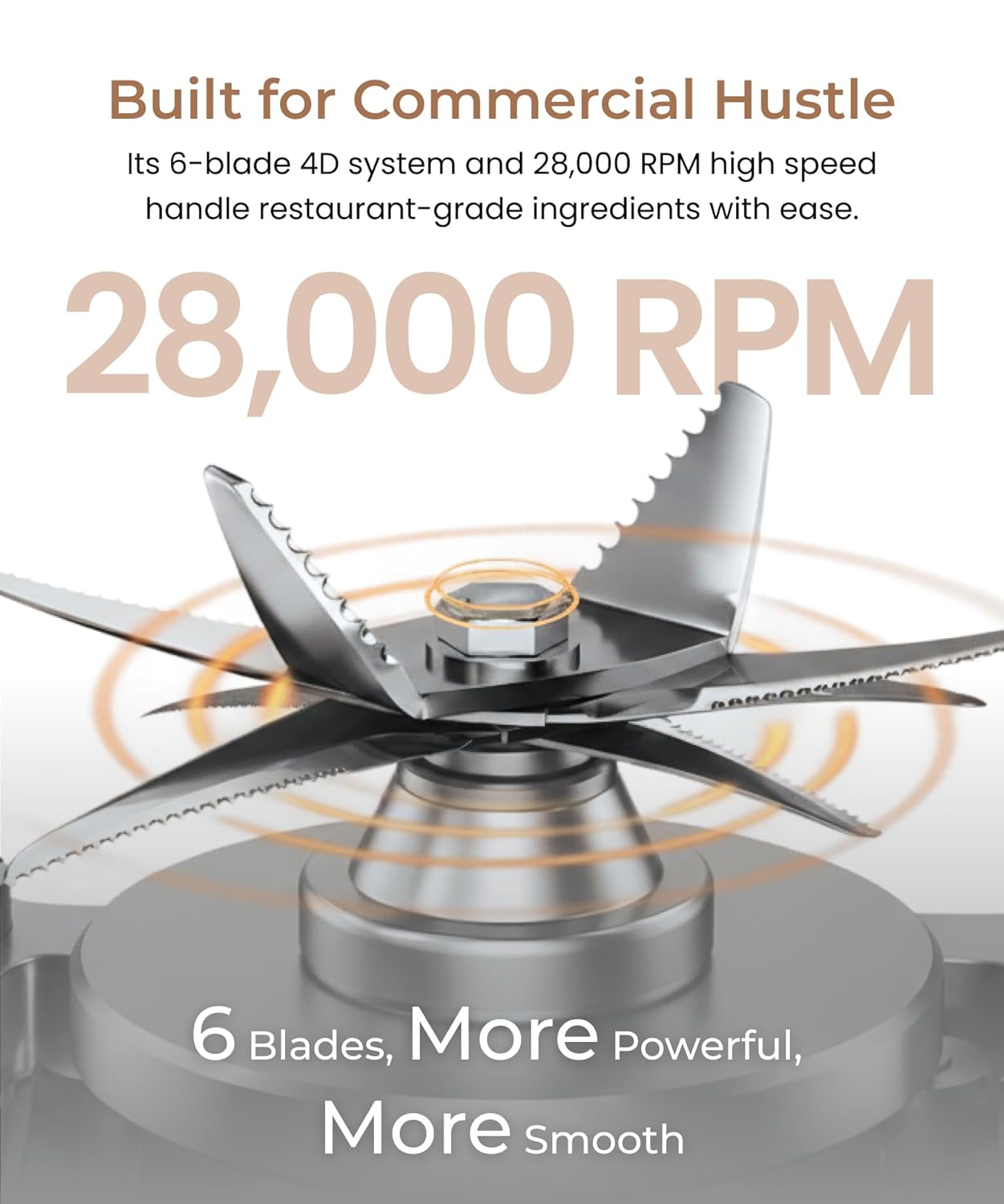 SYBO HSS-210E Commercial Professional Blender With Quiet Shield, Heavy-Duty 1400W High-Speed, 48oz BPA-Free Jar, Easy Cleaning & Dishwasher-Safe, for Juice, Ice Shakes, Smoothies, Metallic