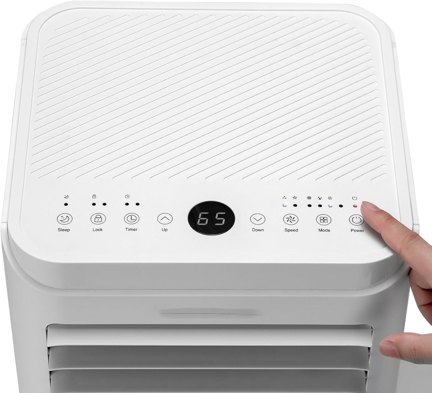 LDAILY Portable Air Conditioner, 3-in-1 Multifunctional Cooling Unit w/Dehumidifier & Fan Mode, Compact Design with Wheels, Child Lock & Timer for Bedroom Office Kitchen, White (10000 BTU)