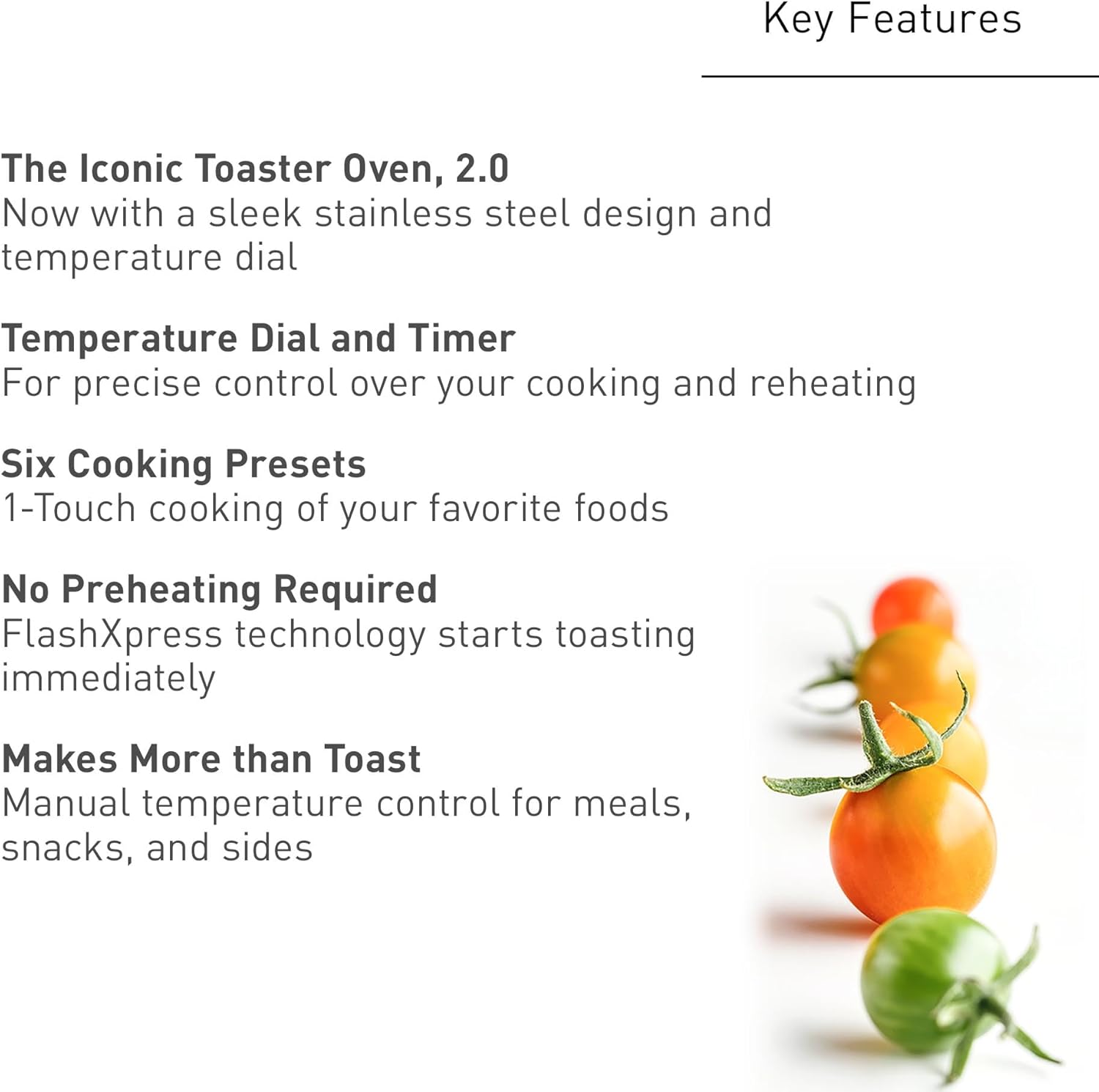 Panasonic FlashXpress Toaster Oven Countertop, Compact 4 Slice Toaster Oven w/Double Infrared Heating, PFAS-free, 6 Auto Cook Options & Precise Temperature Control, 1300W - NB-G200P (Stainless Steel)