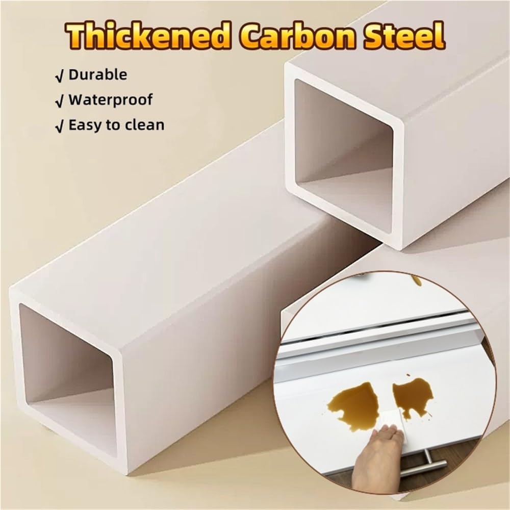 3-Tier Microwave Stand with Drawer, Microwave Rack with Pull-Out Extension Work Shelf, Carbon Steel Kitchen Counter Organizer for Coffee Maker & Small Appliances 18.5''L x 14.2''W x 5.5''H(Black)