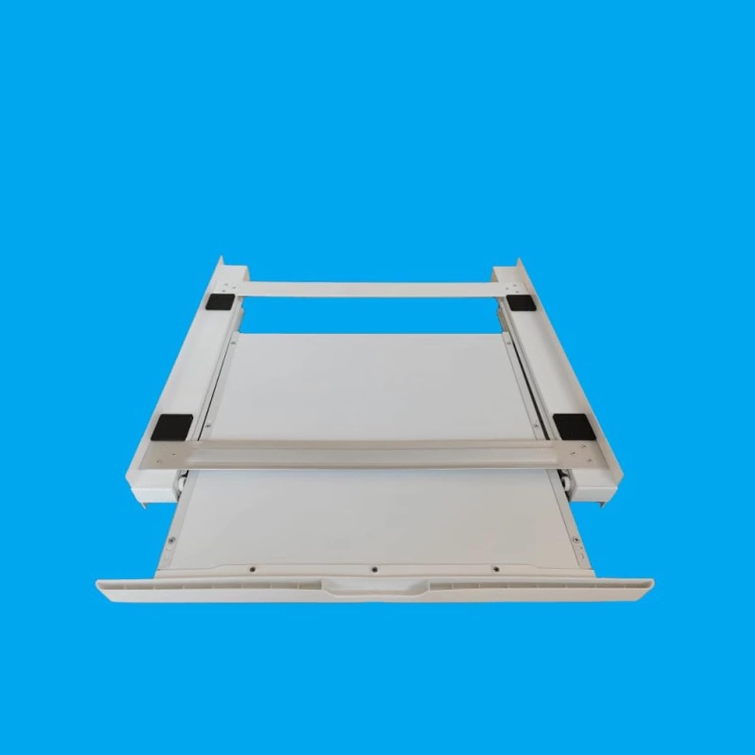 Washer Dryer Stacking Kit, Washer Dryer Laundry Stacking kit with Pull Out Shelf Appliance Frame connectors Combination, Space-Saving, Robust, Assembly Required,Black