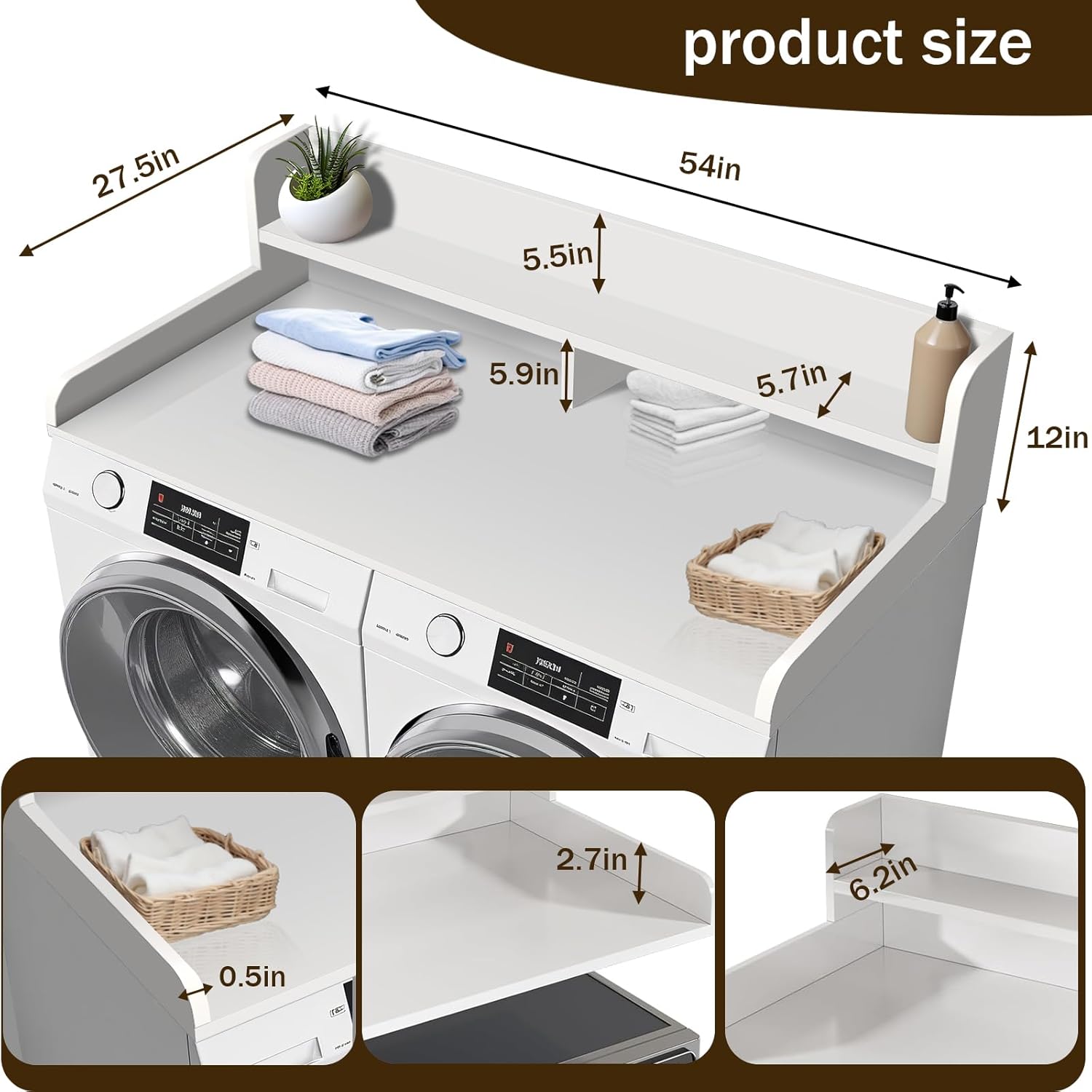 Washer Dryer Countertop, 54