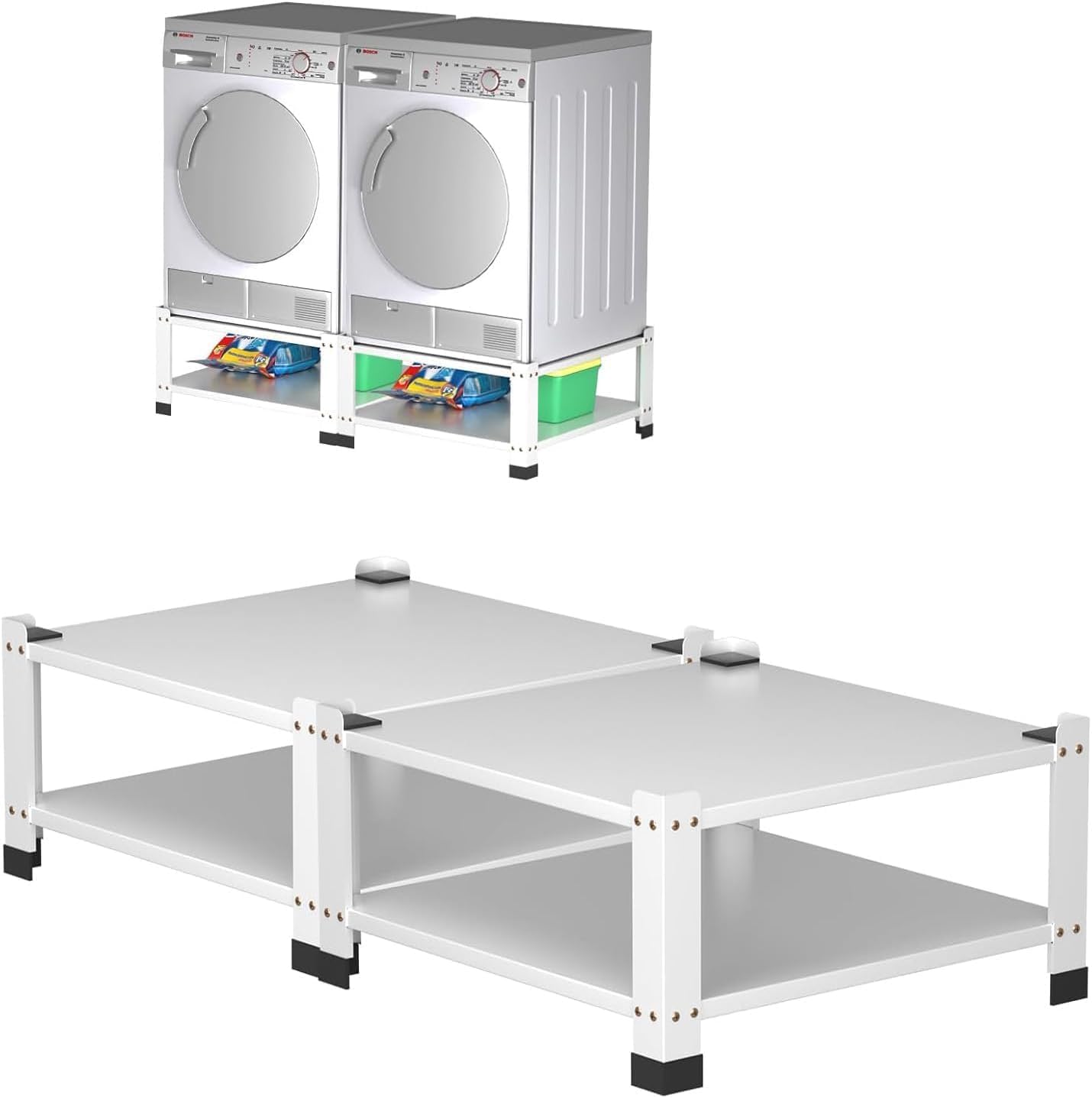 Washer and Dryer Pedestal with Storage Shelf,28.3