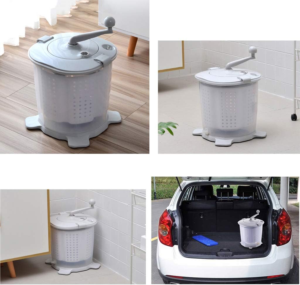 Portable Eco Mini Washing Machine | Hand Cranked Manual Clothes Non-Electric Washing Machine and Spin Dryer,Easy to Use, Suitable for RVs, Camping