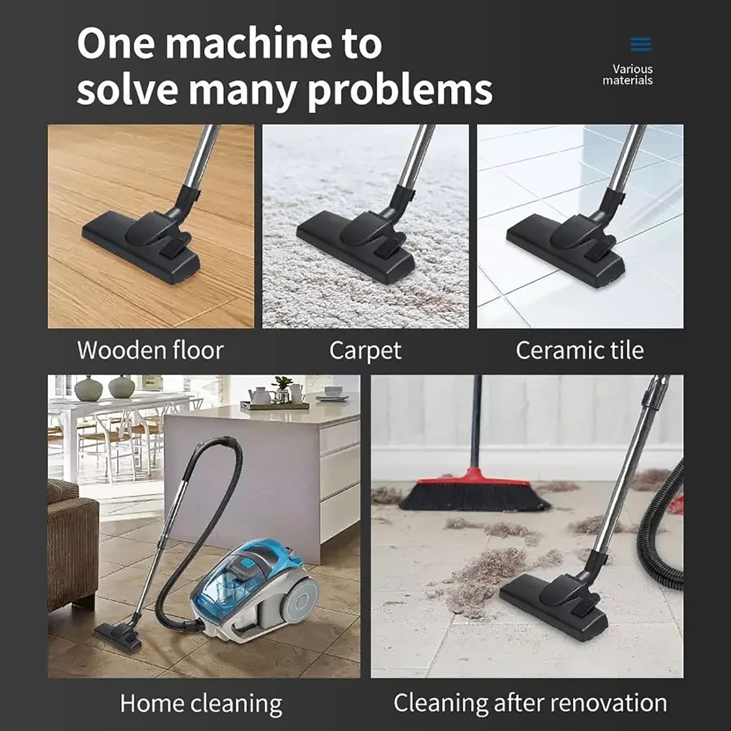 Bagless Canister Vacuum Cleaner,Carpet and Hard Floor Cleaner,Lightweight and Low Noise,HEPA Filter,Cleaning Pet Hair