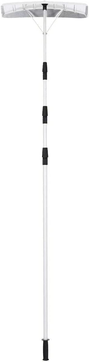 Snow Rake Shop Roof Snow Rake Telescoping 21FT Poly Blade Aluminum Tube Non-Slip Handle Remove Snow Quicker Adjust Home, Square, Park, Plot, Courtyard