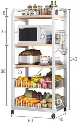 Microwave Stand Microwave Shelf Kitchen Storage Kitchen Baker Rack Utility Storage Shelf Microwave Stand Industrial Microwave Oven Stand for Spices Microwave Stand Kitchen Shelf (Black 5)