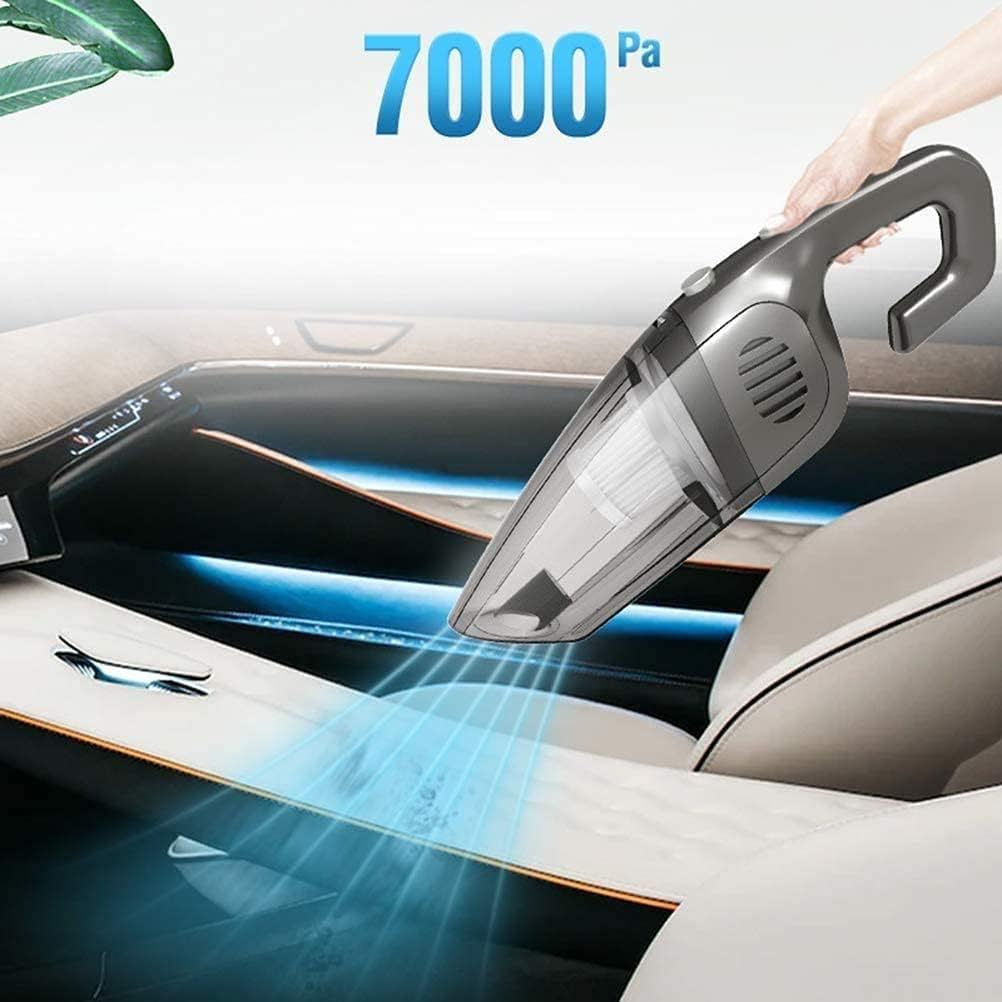 Handheld Vacuum Cordless, Car Vacuum Cleaner, High Power Handheld Vacuum Cordless Lightweight Small Vacuum for Car/Home/Office Cleaning（Gray）