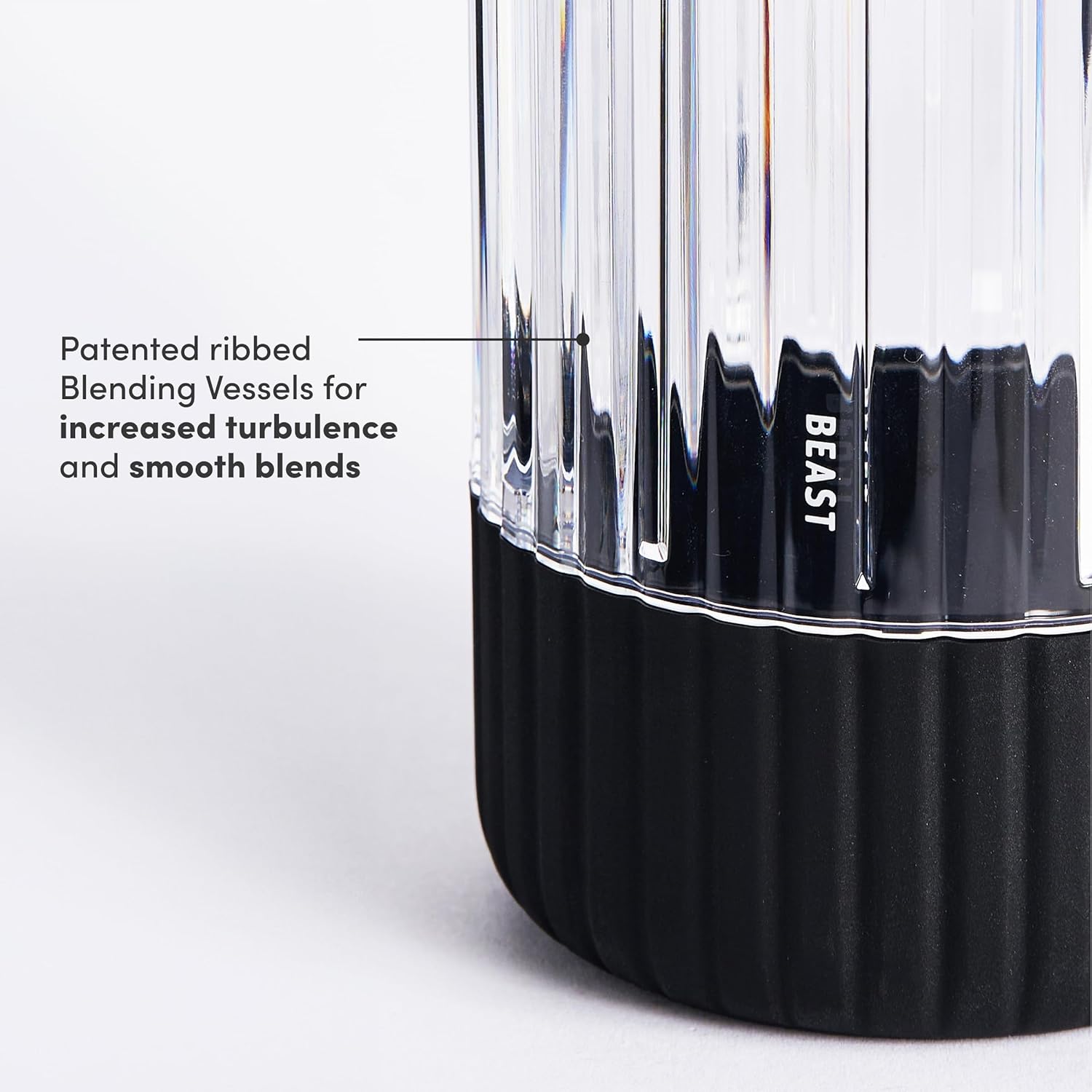 Beast Blender | Sleek Kitchen Countertop Design, Patented Blending Technology | Take Smoothies & Shakes To-Go with NEW Portable Straw Cap System (Carbon Black)