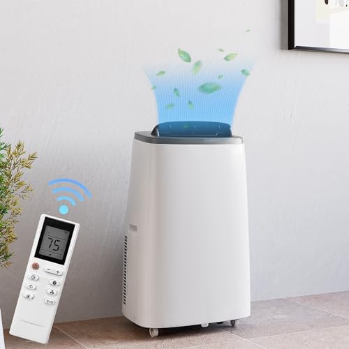 Garvee 14000 BTU Portable Air Conditioners for Room up to 700 Sq. Ft, 3 in-1 AC Unit, Dehumidifier, and 3-Speed Fan, Portable AC with Remote Control