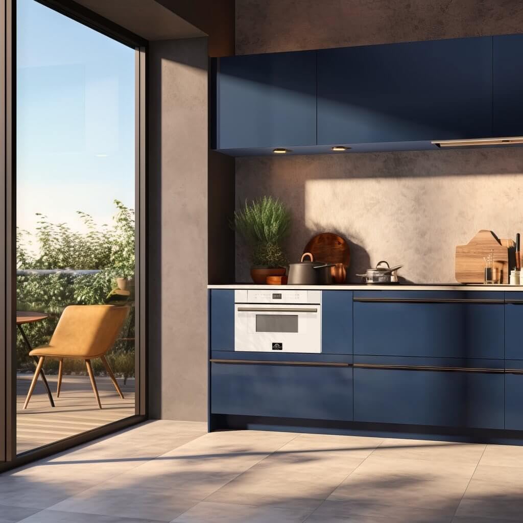 FORNO Capoliveri Espresso White 30 Inch 1000 Watts Microwave Drawer 1.2 cu.ft.