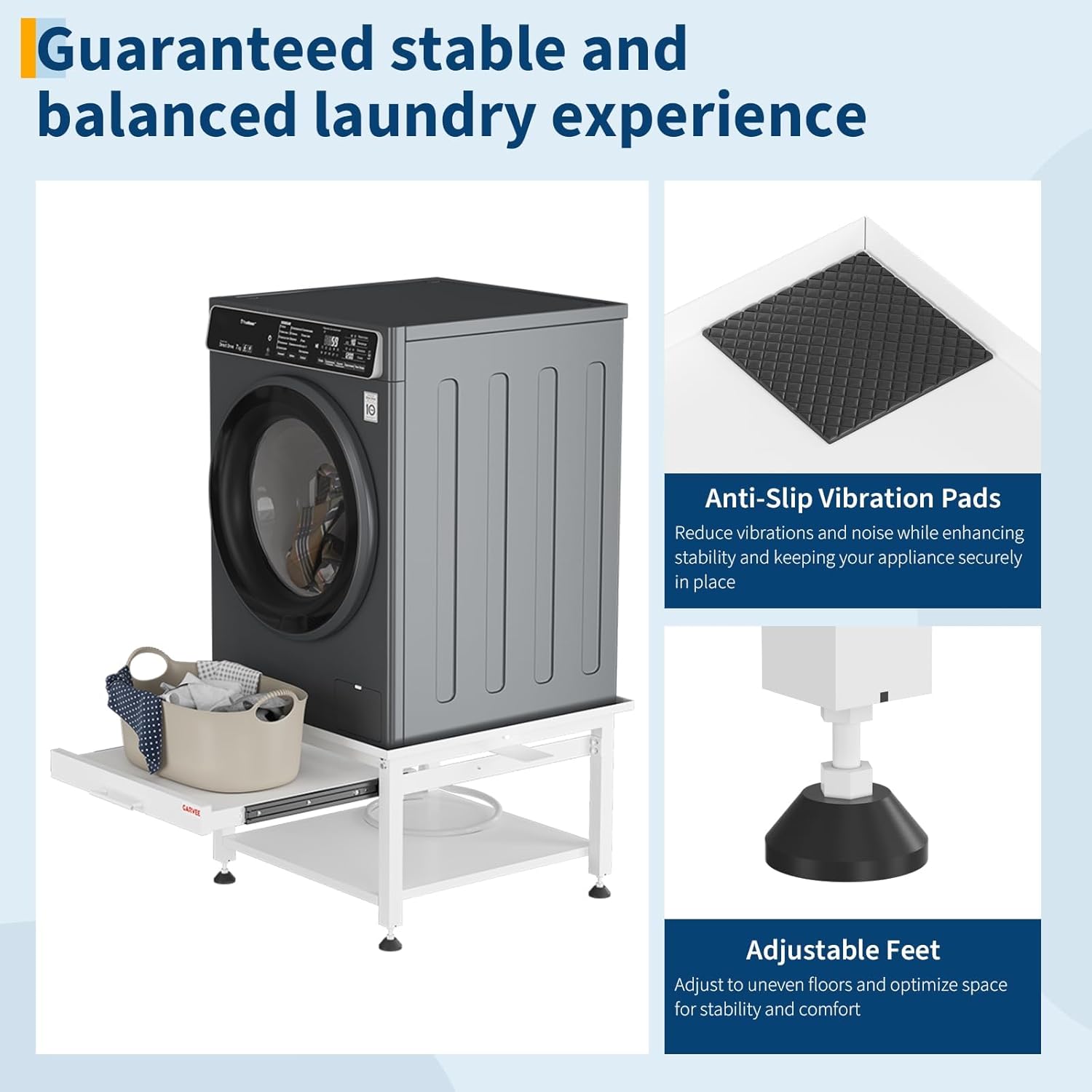 Durable Washer and Dryer Pedestal Stand – 27