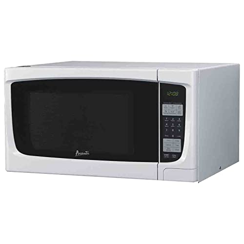 Avanti MO1450TW Microwave Oven 1000-Watts Compact with 9 Pre-Set Cooking Settings, Speed Defrost, Electronic Control Panel and Glass Turntable, 1.4 Cu.Ft., White
