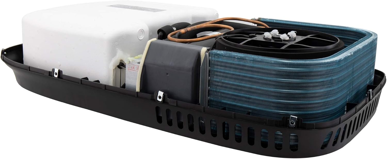 RecPro RV Air Conditioner Low Profile 9.5K Non-Ducted | Optional Heat Pump | Quiet AC | Cooling Only | RV AC Unit | Camper Air Conditioner (Do Not Include Heat Pump, Black)