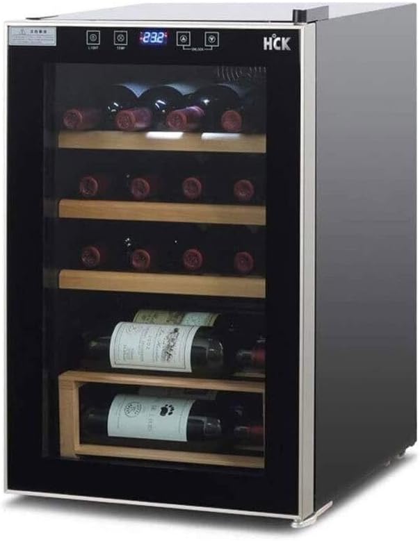 Wine Cooler, Super Quiet Professional Compressor Wine Fridge, 75L Capacity Freestanding Beverage Refrigerator, Stainless Steel Glass
