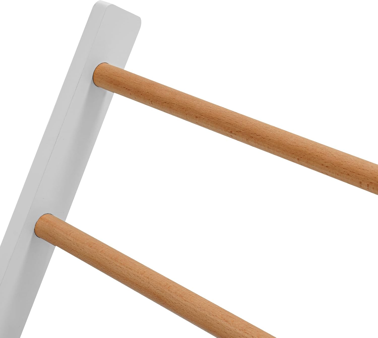 Wall Mounted Drying Rack, Modern Foldable Wooden Laundry Drying Rack, 5 Hanging Rods Laundry Dryer Rack, Space-Saving Door Mount Clother Organizer for Bathrooms, Bedrooms