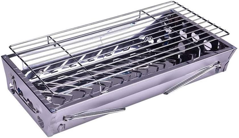 Stainless Steel BBQ Grill Charcoal Stove Portable Folding Barbecue Rack Outdoor Cooking Tool