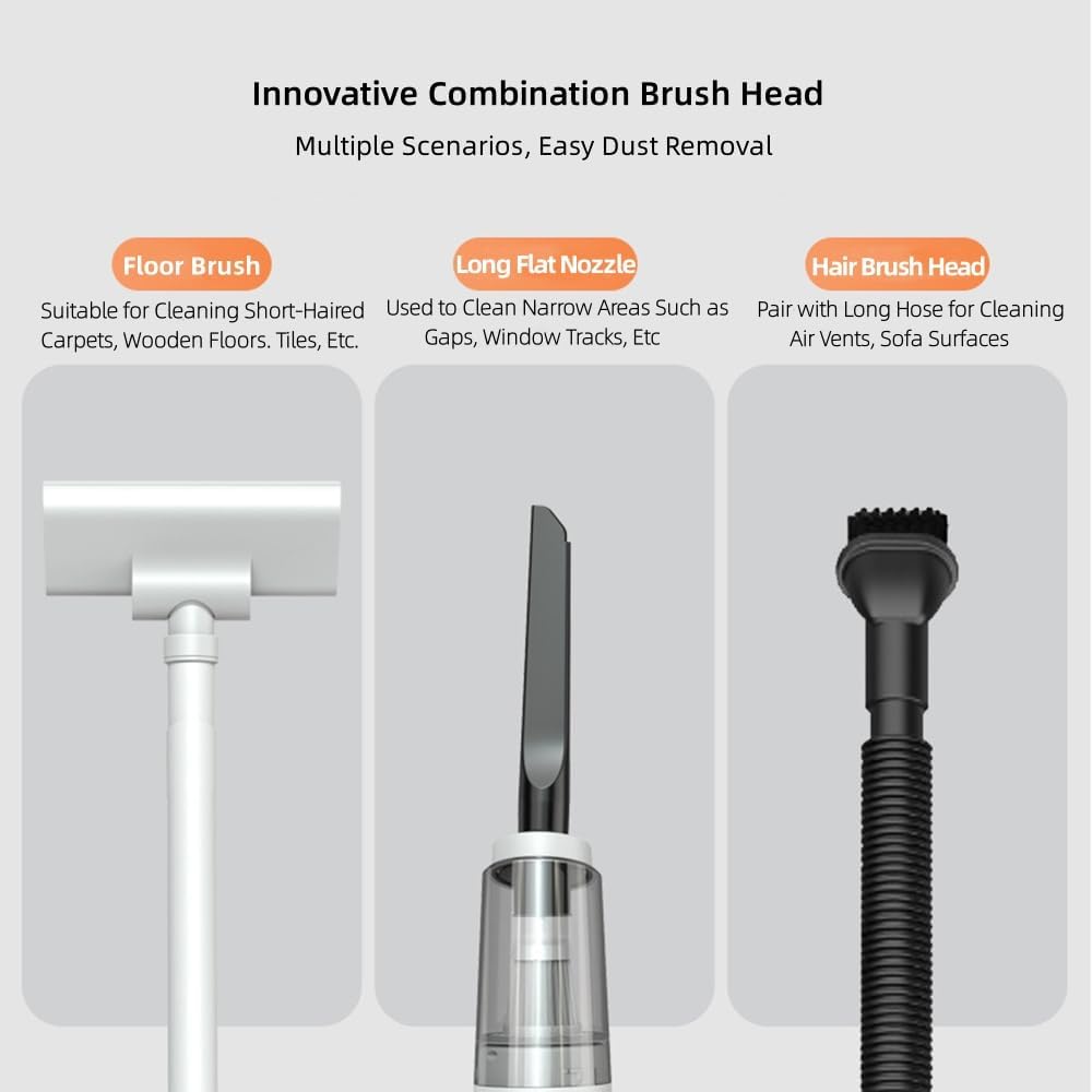 Cordless Vacuum Cleaner Rechargeable Stick Vacuum, 15000pa Powerful Suction Lightweight Handheld Vacuum Upright Vacuum Cleaner, Wireless Household Vacuum Cleaner for Hardwood Floor Pet Hair Home Car