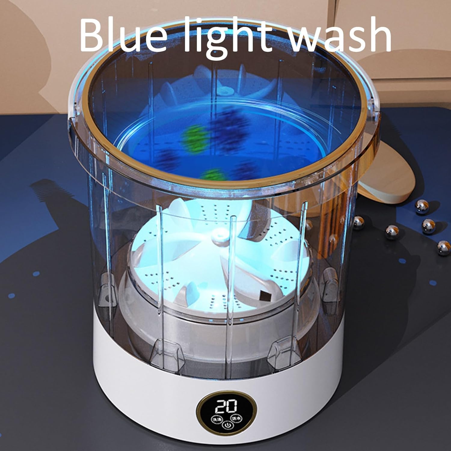 Portable Washing Machine, Bucket Washing Machine, Small Washer, One Machine With Multiple Barrels, with Drainer Basket, for Camping, Rv, Travel, Small Spaces, Lightweight and Easy to Carry ( Size : A