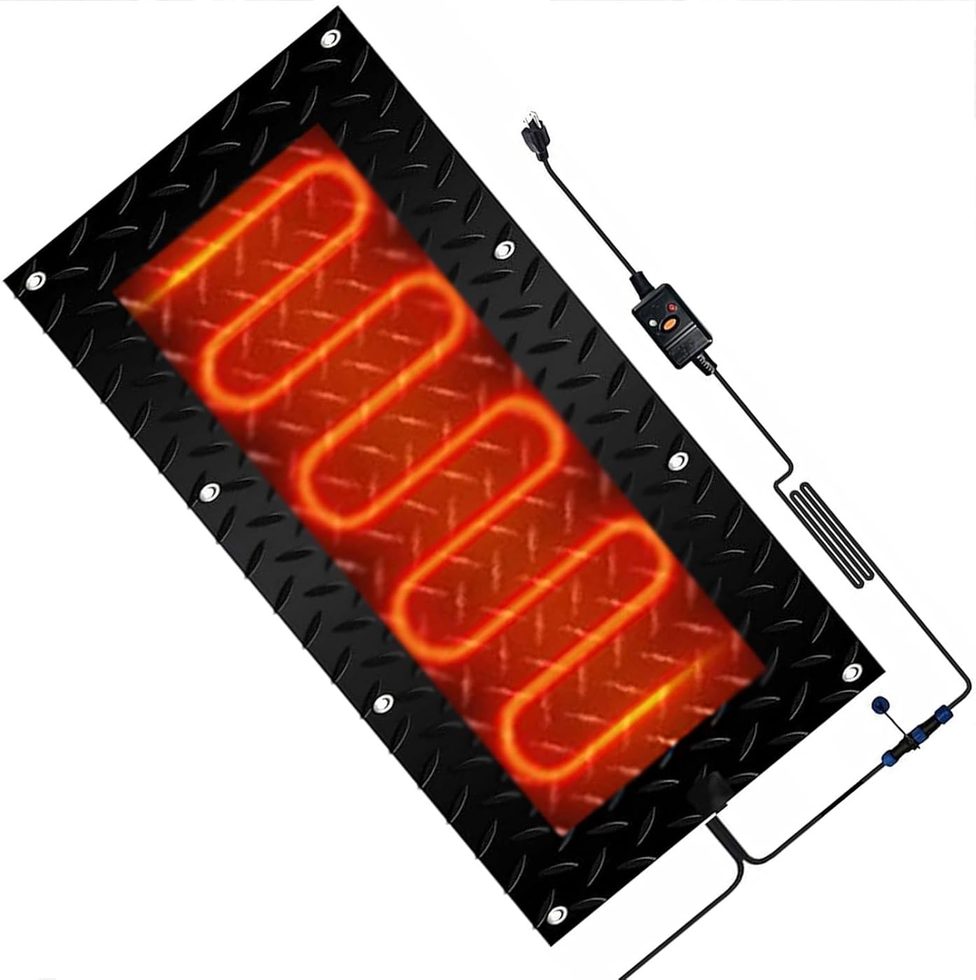 Heated Walkway Snow Melting Mats,12/15.7/20/23.6in Width Snowmelt Heated Walkway Mats,for Driveway Walkway Decks and Sidewalks Connection with 9.84 ft Power Cord(1Pcs-60x400cm/(20x158in))