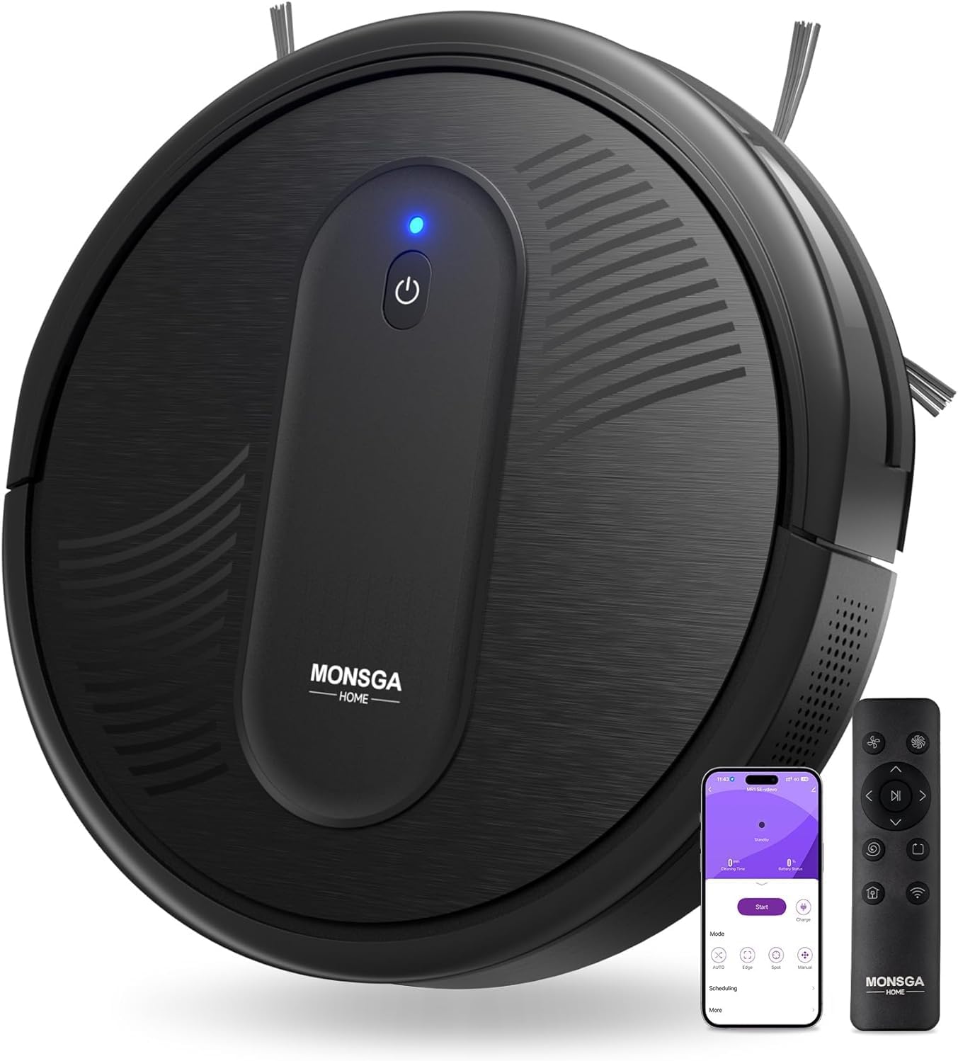 MONSGA Robot Vacuum Cleaner, 4000Pa Powerful Suction Robotic Vacuum, 3.2