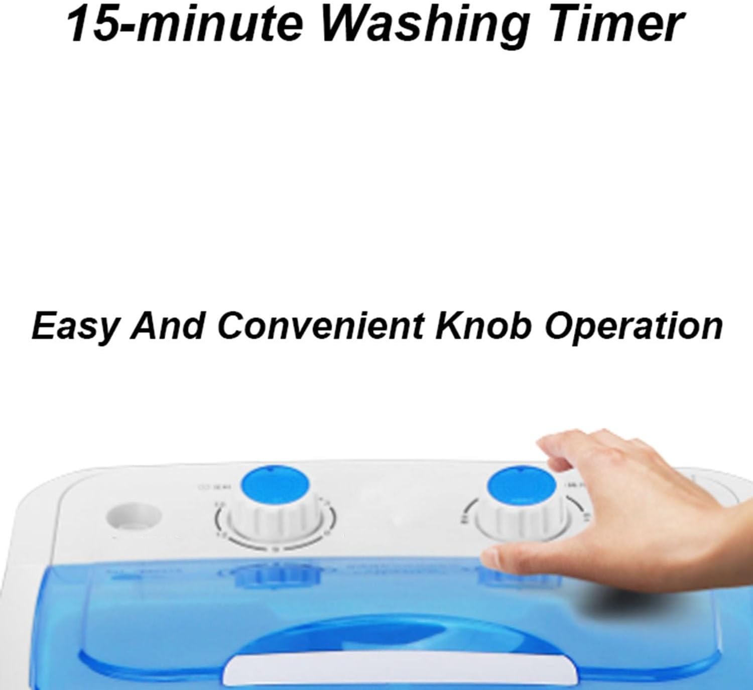 Generic Small Portable Washing Machine, mini washer machine for RV Apartments Dorms, Portable Turbo Washer Space Saving for underwear, baby clothes and other small clothes(Black)