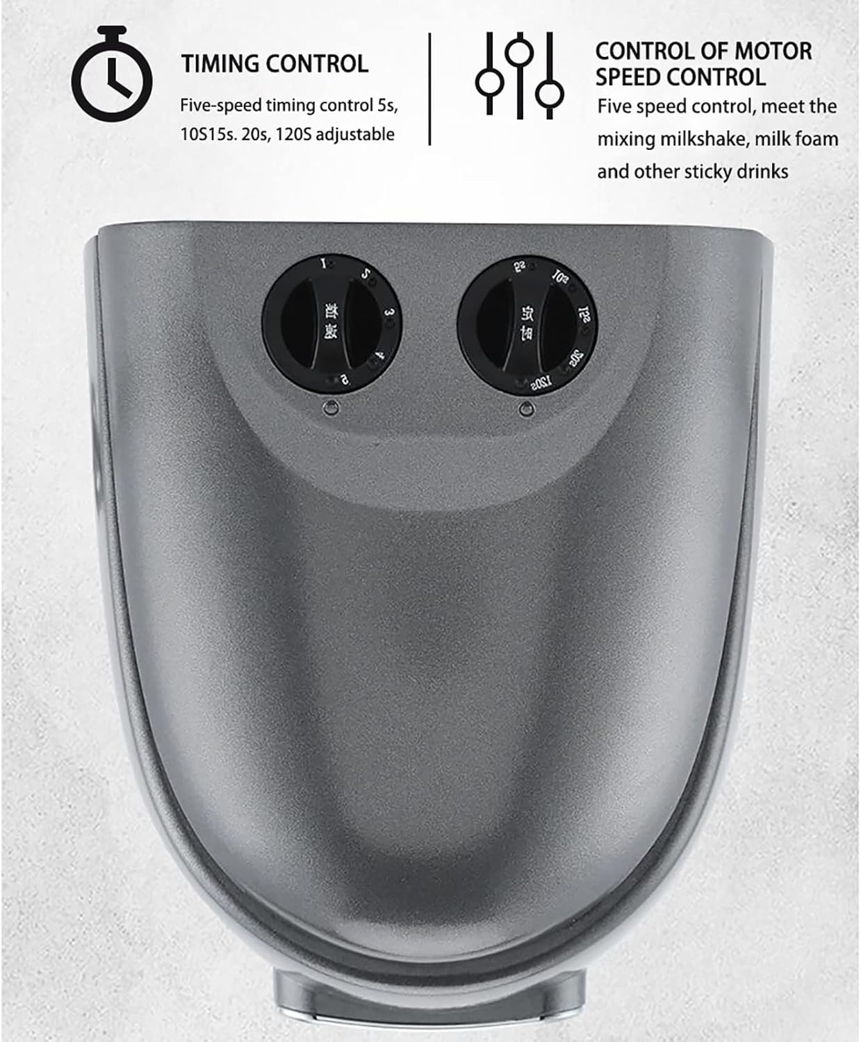 Smart Milkshake Blender, 1000ML Commercial Pearl Milk Tea Beverage Ice Cream Smoothie Milkshake Machine, Automatic Sensing Function, 5-Speed Adjustment