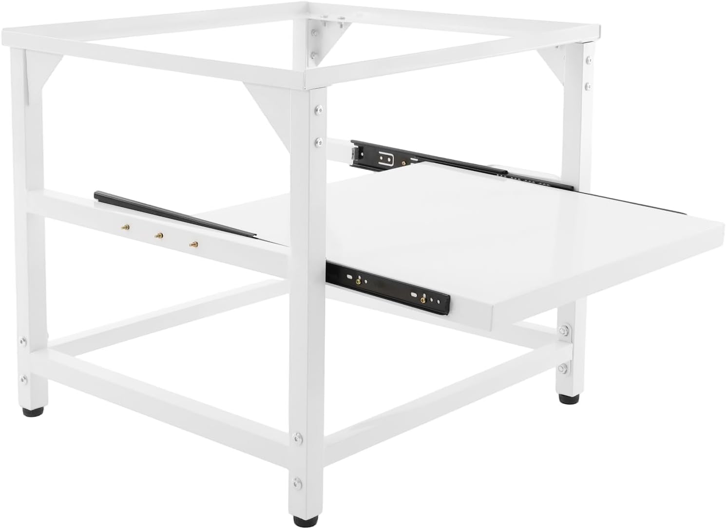 Washer and Dryer Pedestal Stand 27” Heavy Duty Laundry Stand with Shelf Washer Base Stand Washing Machine Pedestal with Storage, Universal Fit, 800 LBS Capacity (White)