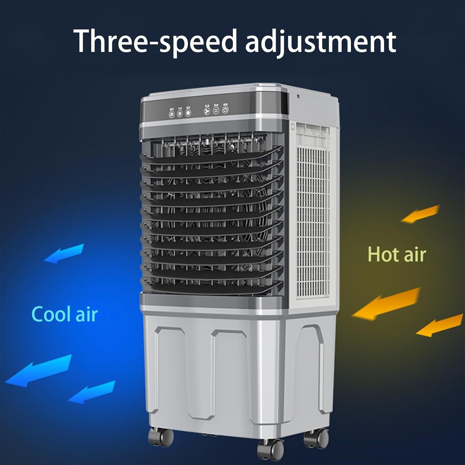 Evaporative Air Conditioner, 3 Speeds Personal Air Conditioner with 12H Timer, Portable Air Cooler for Room Bedroom Camping