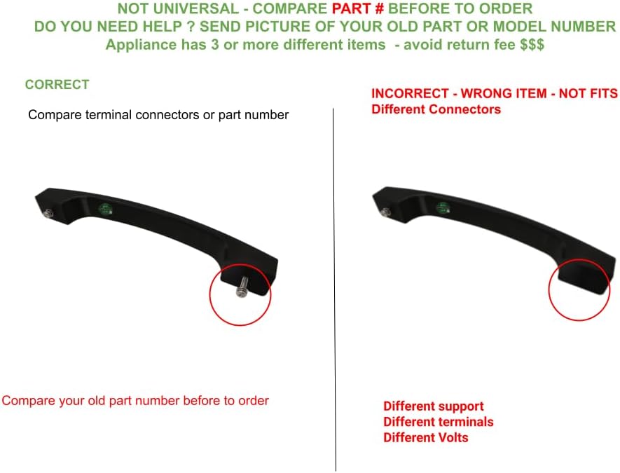EAP2361013, PS2361013, AP4411264 CKD411264X Compatible with Maytag Microwave Door Handle fits Old Number EAP2361013, PS2361013, AP4411264