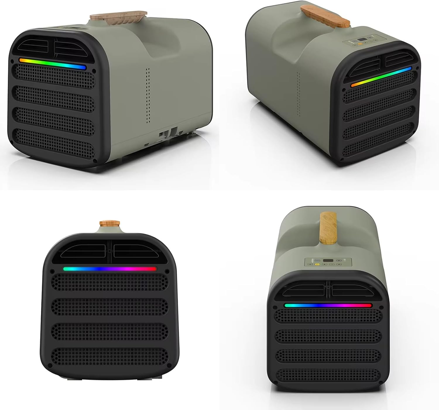 5200BTU Camping Air Conditioners, Tent Air Conditioner with Remote Control and Ambience Light, 4 Adaptable Modes, Portable ac for Truck Bedroom Outdoor Tents Travel Summer