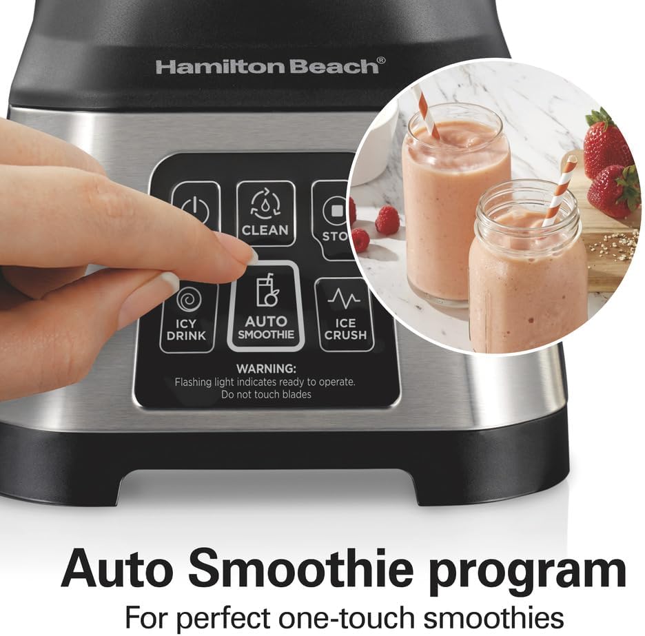 Hamilton Beach Blender and Toaster Bundle - 850W Smoothie Blender with 5 Functions, Wave Action System and 40oz Jar plus 2 Slice Toaster with Extra Wide Slots and Bagel Setting