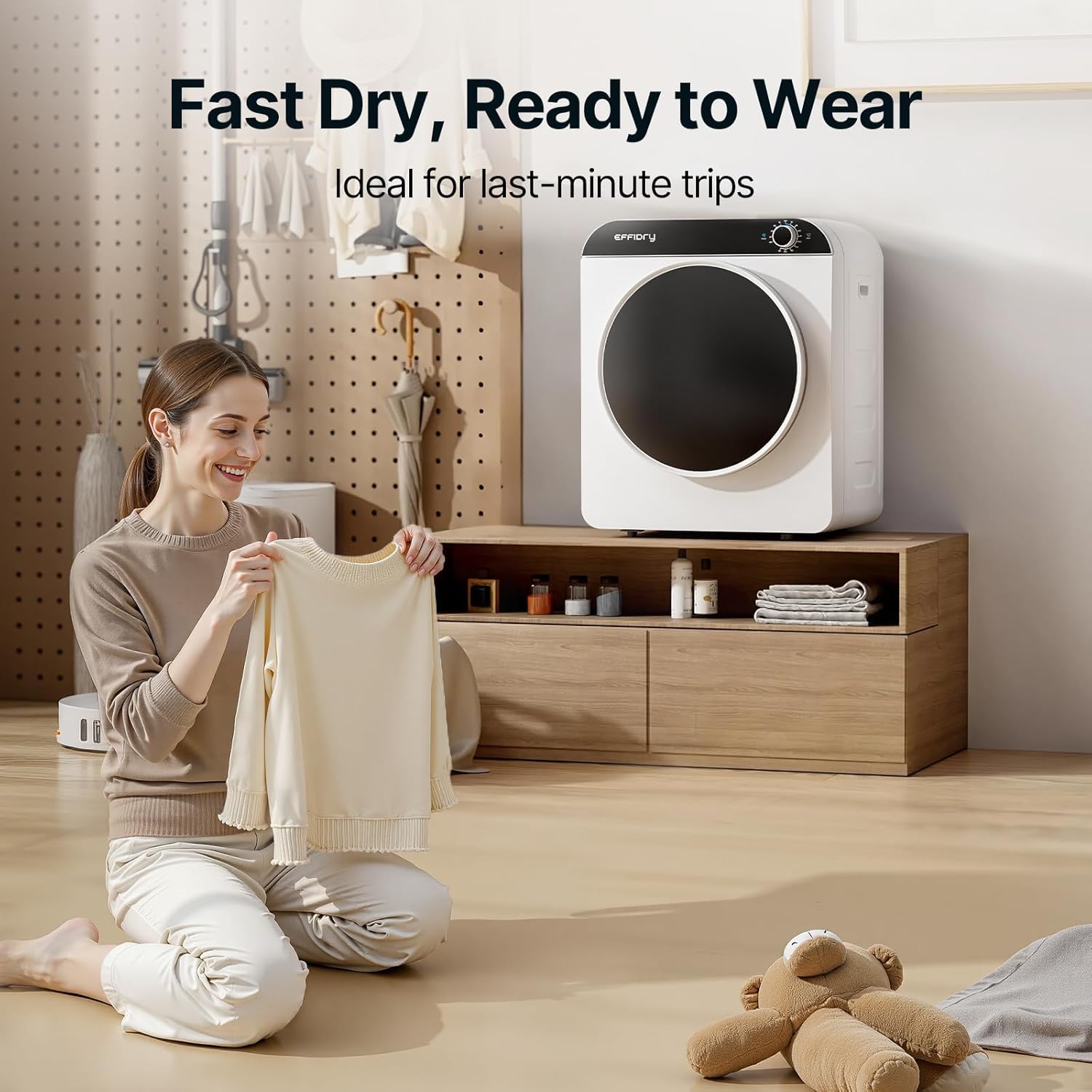 110V Portable Clothes Dryer 830W Compact Laundry Dryers 2 cu.ft Electric Machine with Stainless Steel Tub for Apartment,RVs,Dorms,12LBS drying machine Clothing Dryer secadora portatil de ropa